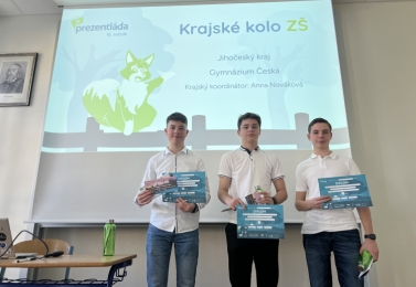 Úspěch studentů Gymnázia Česká v krajském kole Prezentiády