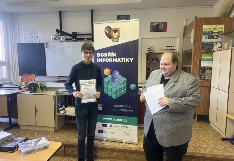 Velké úspěchy v krajském a národním kole soutěže Bobřík informatiky