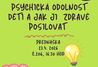 Třídní schůzky 23. 4.: pozvánka na setkání se školní psycholožkou